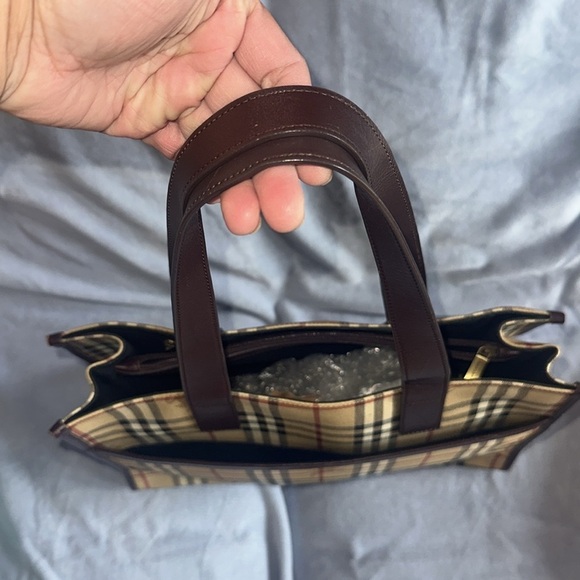 Burberry Beige and Brown Checkered Briefcase - Picture 11 of 16